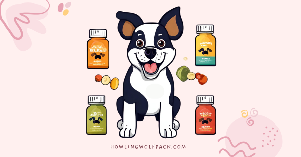 dog with best multivitamin for dogs around him